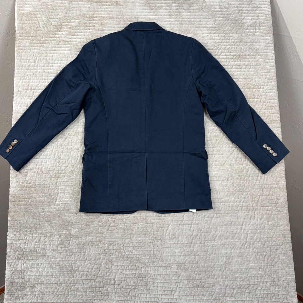 Polo Ralph Lauren Navy Blue Cotton 3-Button Blazer Sport Coat Medium 323057705 - Picture 10 of 10